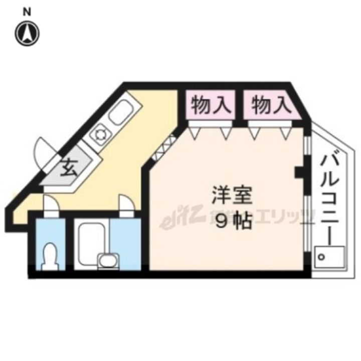 ノアーズアーク観月橋206の間取り