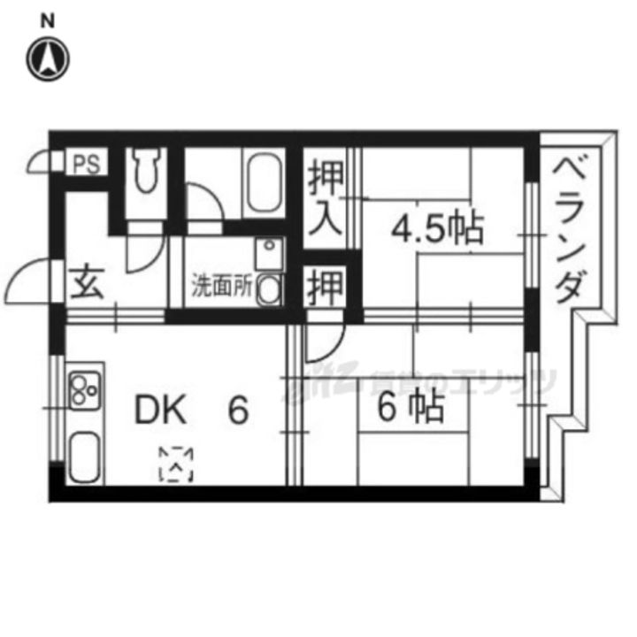 レジデンスヤマテ207の間取り