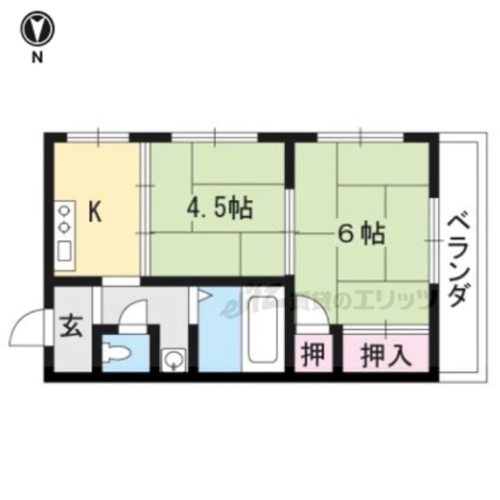 美園荘302の間取り