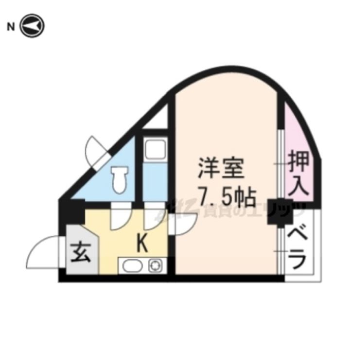 CSガーデン山科401の間取り
