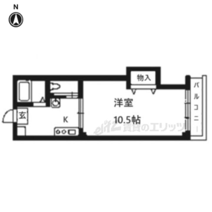 中嶋マンションA-8の間取り