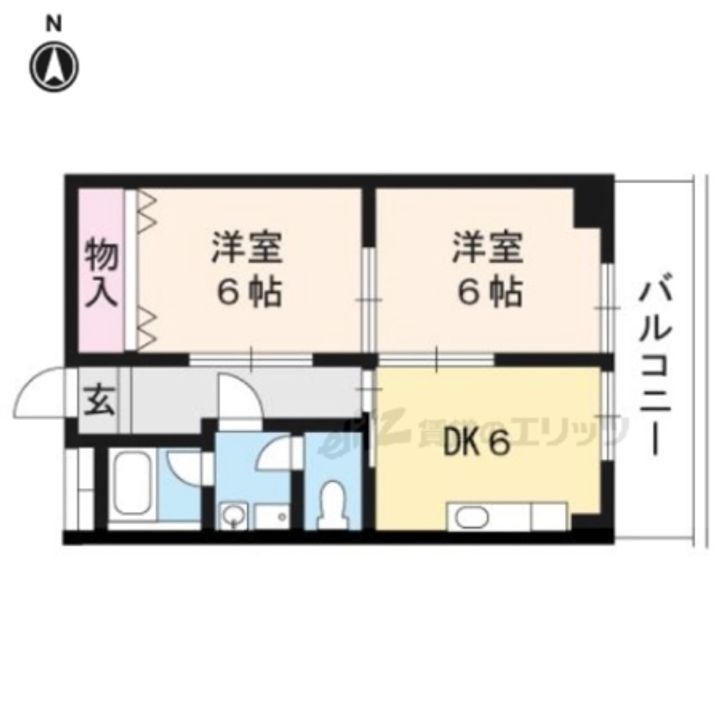 Rose音羽川207の間取り