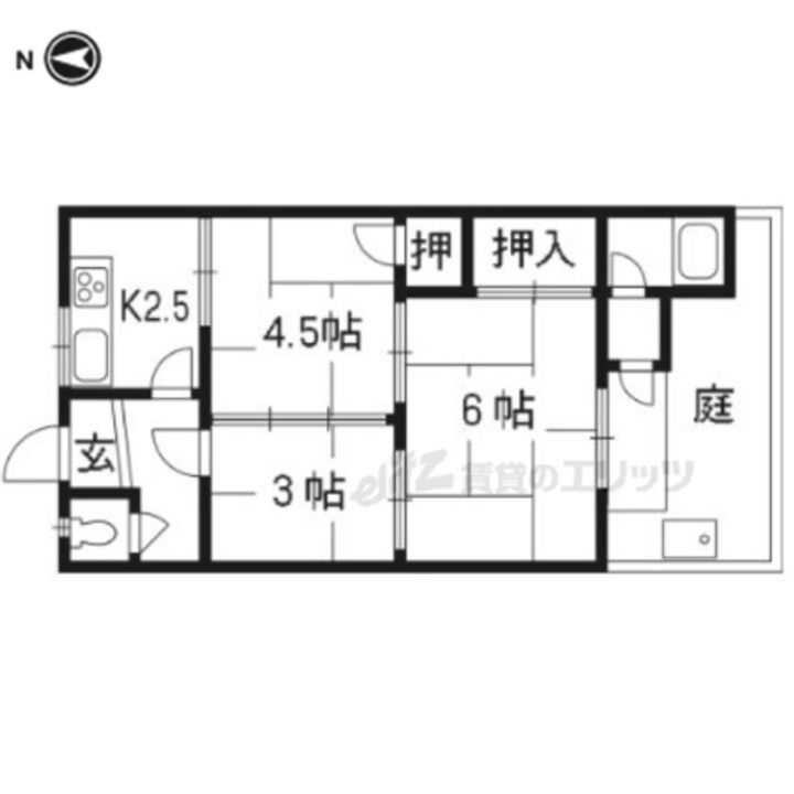 嵯峨野アルファー10の間取り