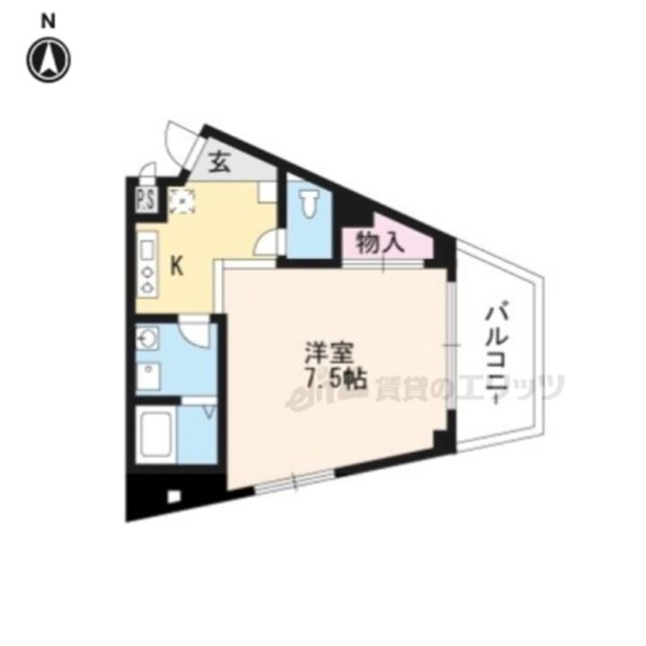 グランコスモ出町柳?205の間取り