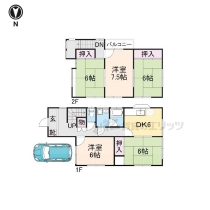 京都府京都市西京区川島尻堀町(一戸建)の賃貸物件1の間取り