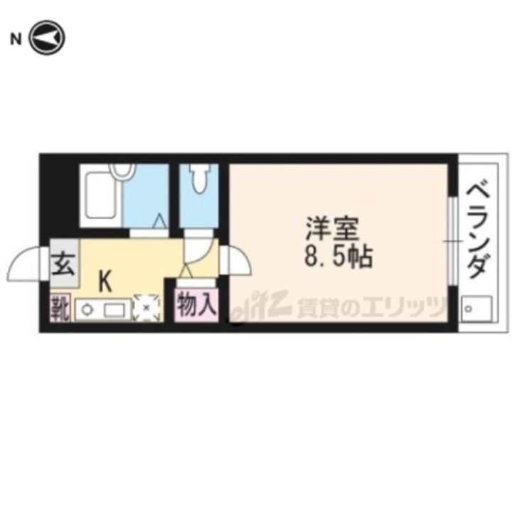 華陽ハイツ3Dの間取り
