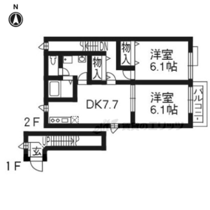 カラバッサ小野A202の間取り
