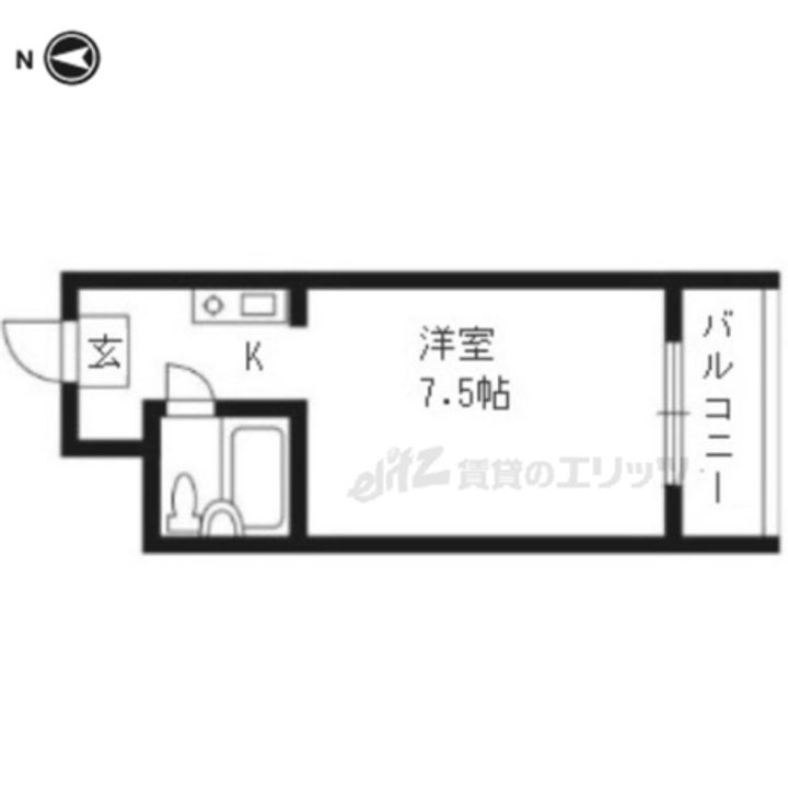 第二京都メゾンベルジュ西京極306の間取り