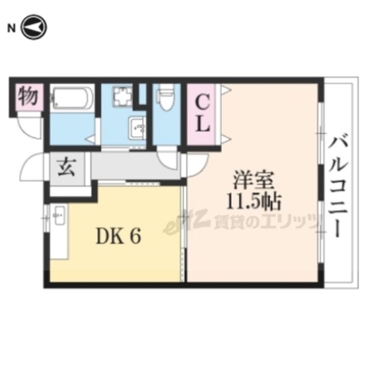 コットンハウス201の間取り