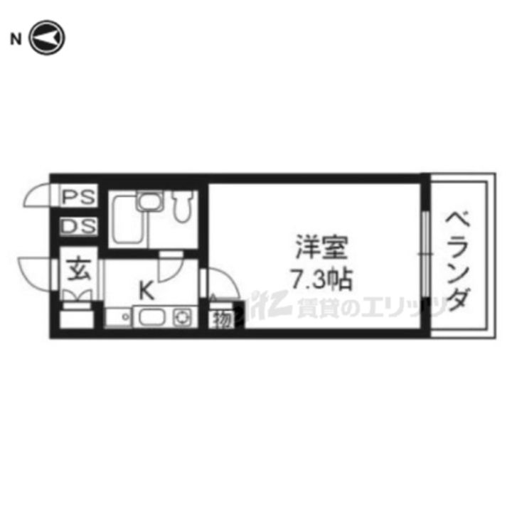 DETOM?1西陣?403の間取り