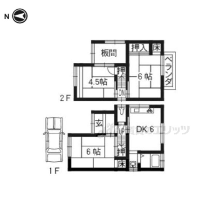 京都府京都市伏見区桃山町西尾(一戸建)の賃貸物件1の間取り