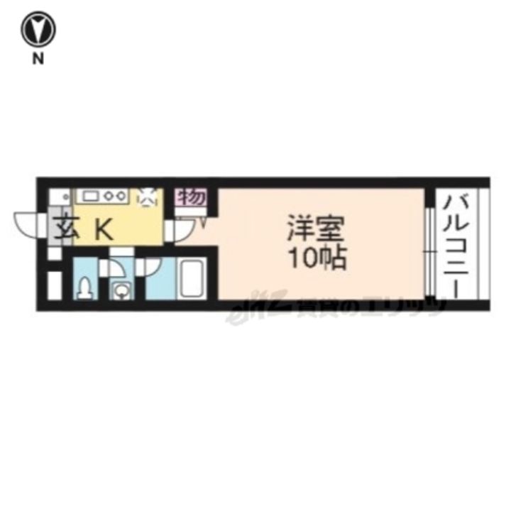 ライズ京都伏見406の間取り