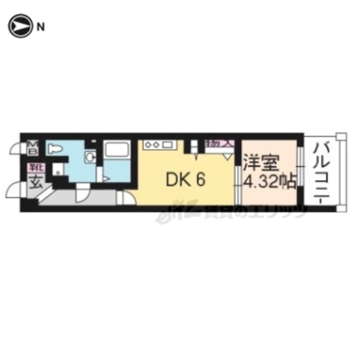 ORYZA三条西洞院303の間取り