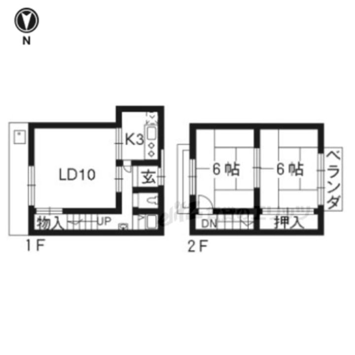 京都府京都市伏見区深草ススハキ町(一戸建)の賃貸物件1の間取り
