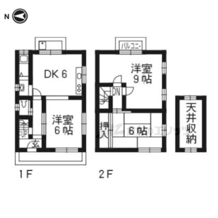 京都府京都市北区小山花ノ木町(一戸建)の賃貸物件1の間取り
