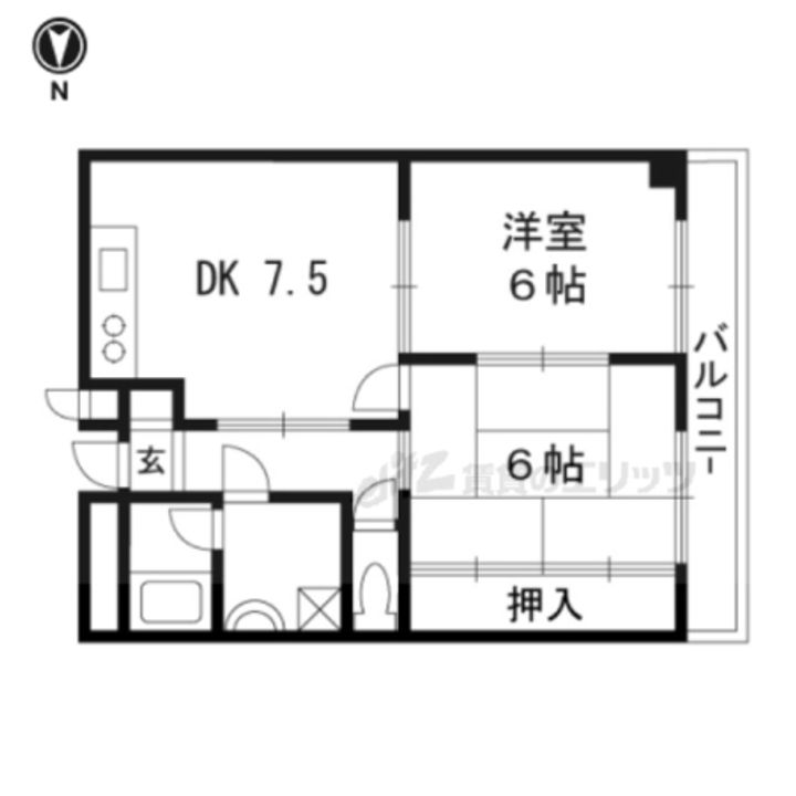 蒼terrace桃山城?102の間取り