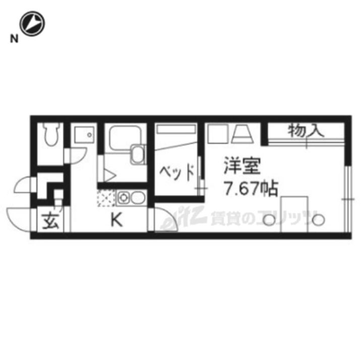 レオパレス八幡大谷の間取り