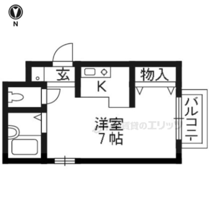 エトワールヴィル?R楠葉407の間取り