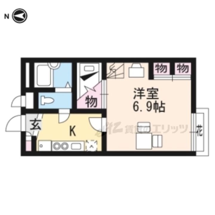 レオパレス瀬田川103の間取り
