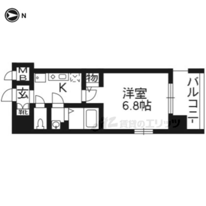 アスヴェル京都七条通の間取り