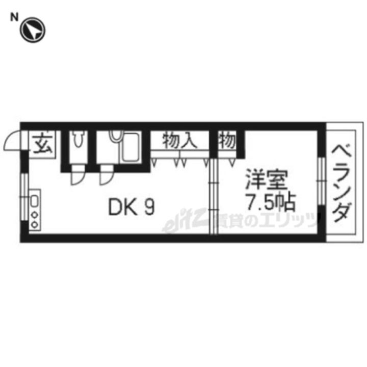 シャンテー御殿山604の間取り