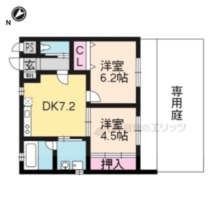 グランデ花園103の間取り