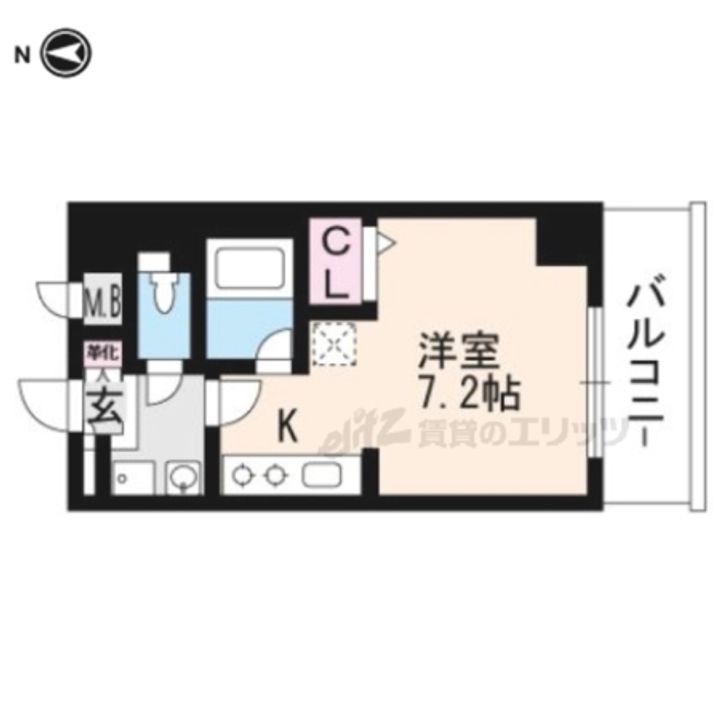 アスヴェル京都東堀川205の間取り