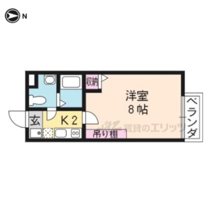 フラッティ上七軒102の間取り