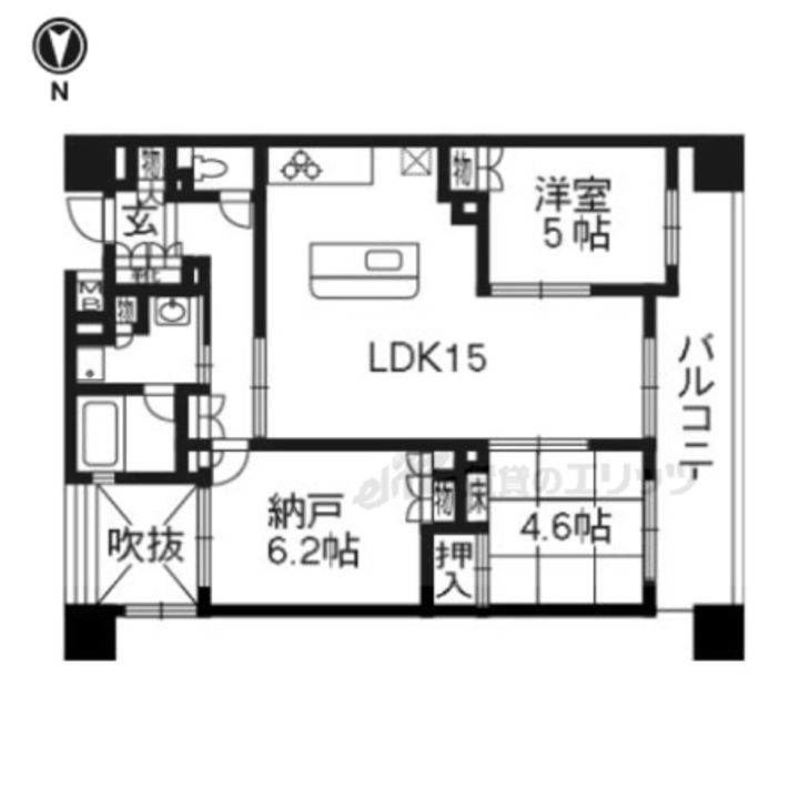 グランエスパス御所南209の間取り