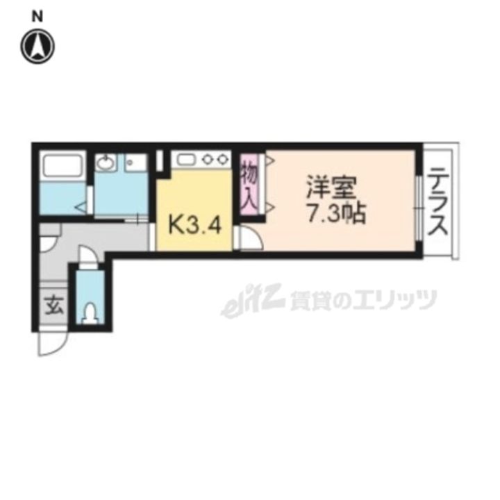 Lumie claire 北大路の間取り