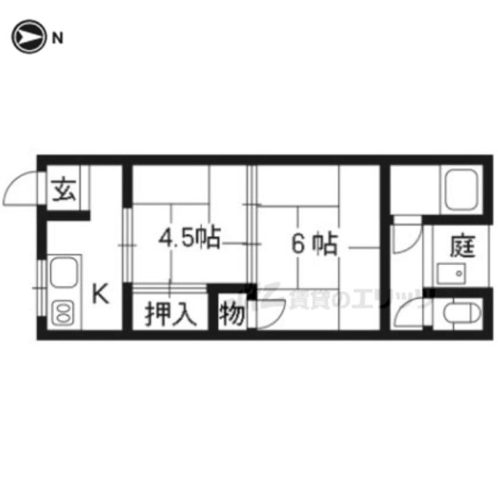ヴィラ桂南205の間取り