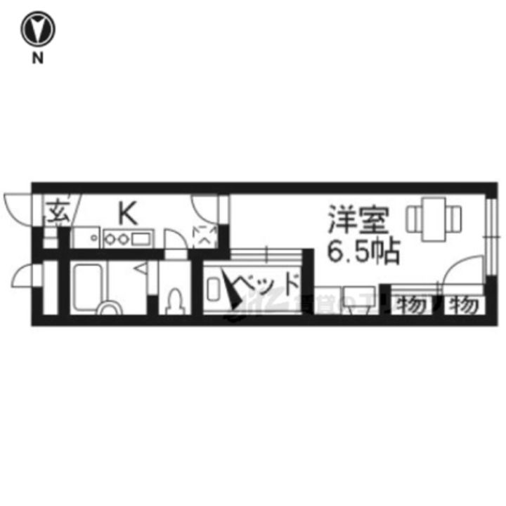 レオパレス安信町四九番地の間取り