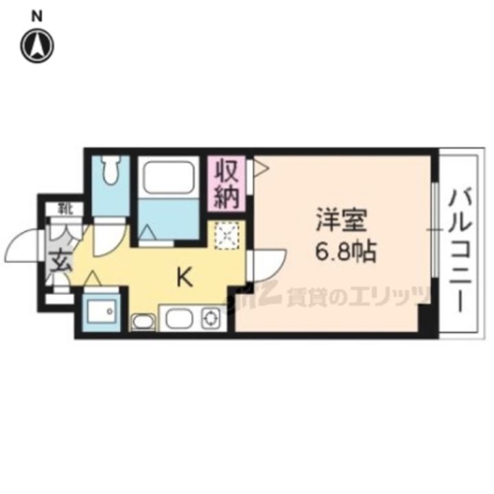 スワンズ京都大将軍211の間取り