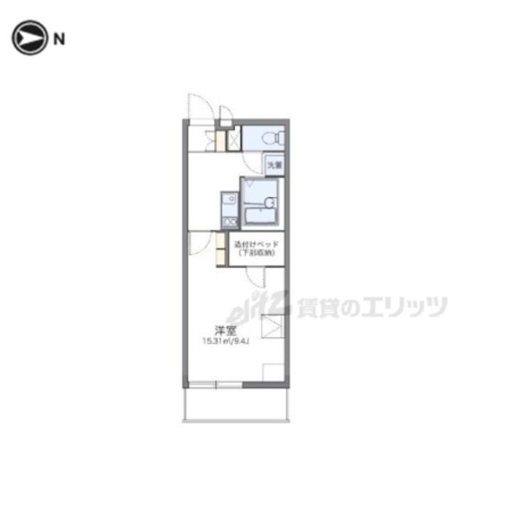レオパレスビューテラス草内203の間取り