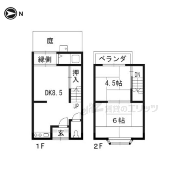 京都府京都市中京区壬生神明町(一戸建)の賃貸物件戸建の間取り