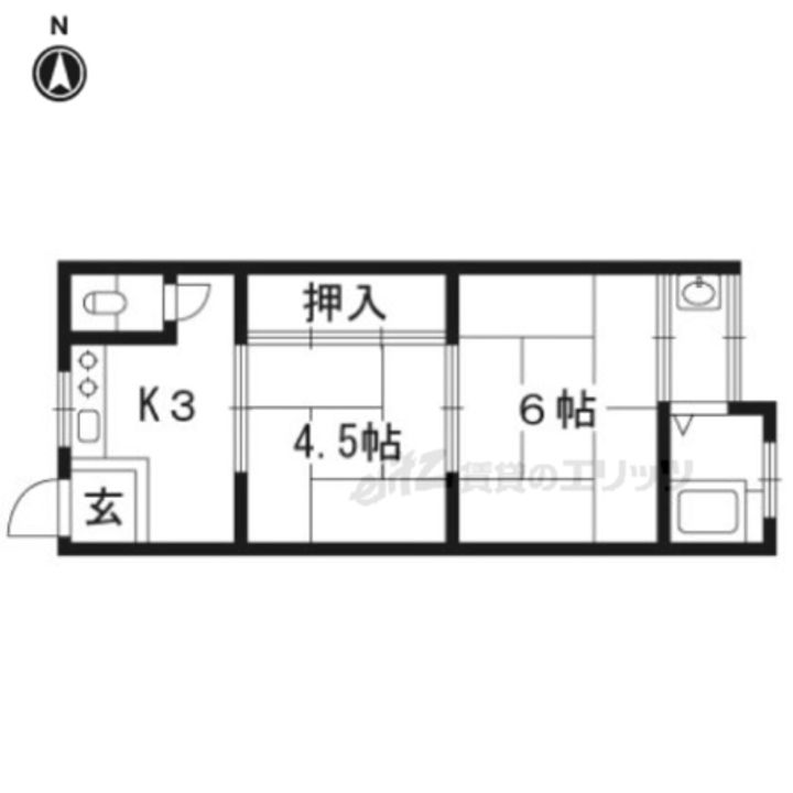 竹王荘210の間取り