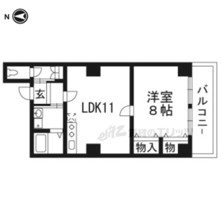 QUINTO五条烏丸702の間取り