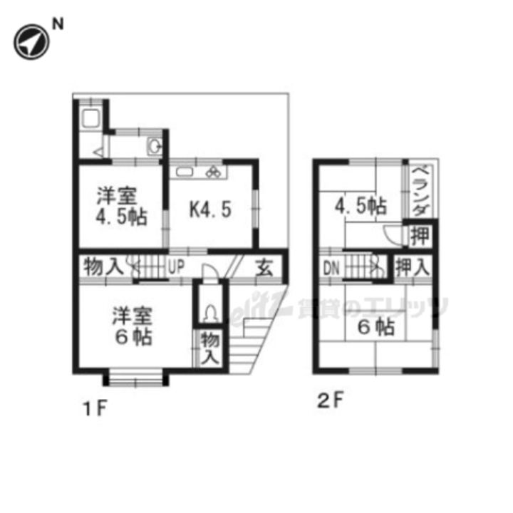 京都府宇治市木幡平尾(一戸建)の賃貸物件戸建の間取り