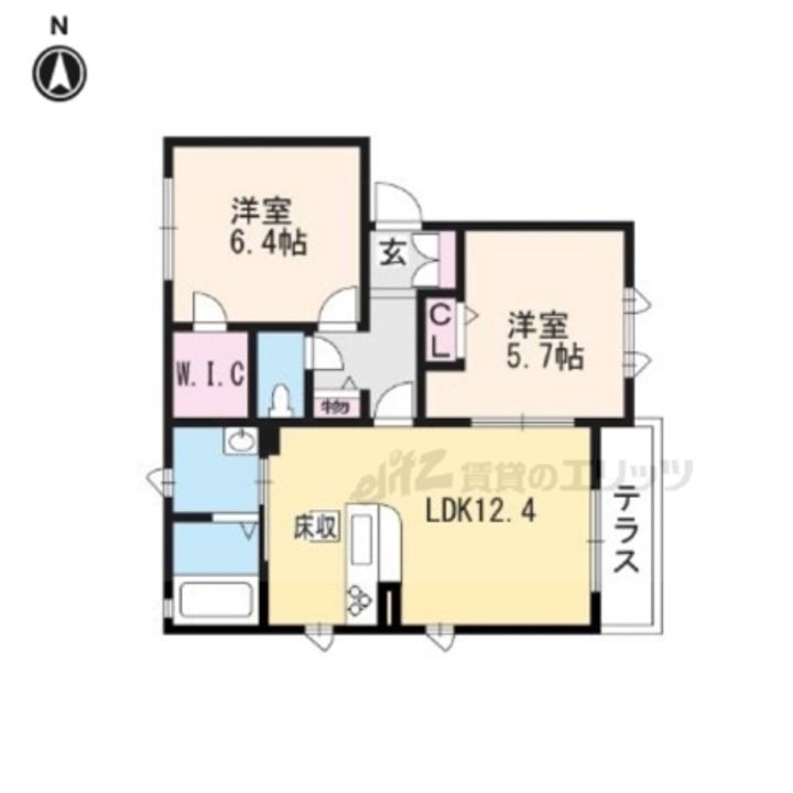 シャーメゾンかがやき101の間取り