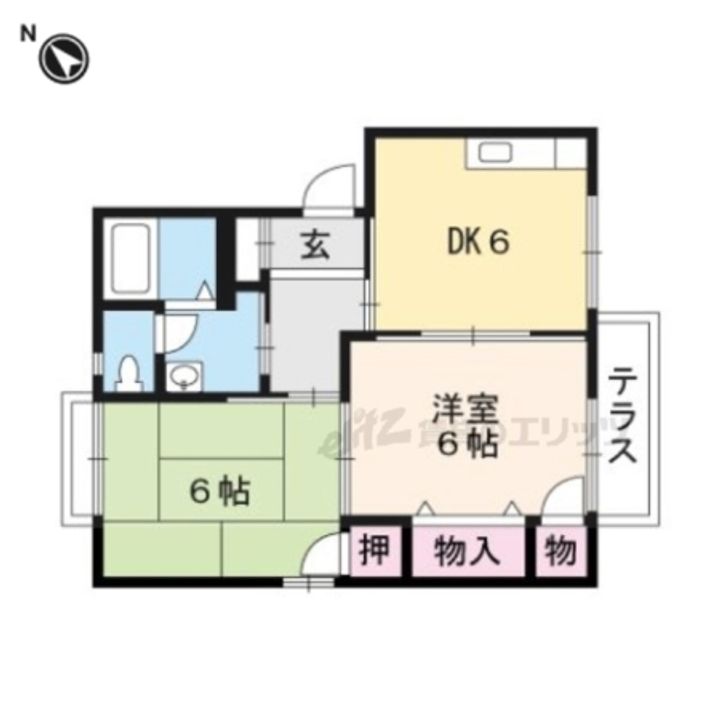 アメニティ21B棟206の間取り