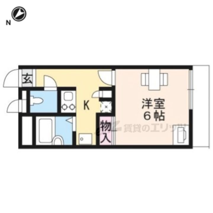レオパレスクイーンズコート守山102の間取り