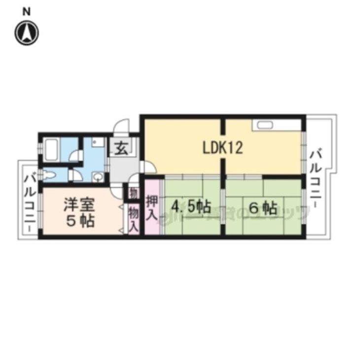 セレッソ甲西A号館402の間取り