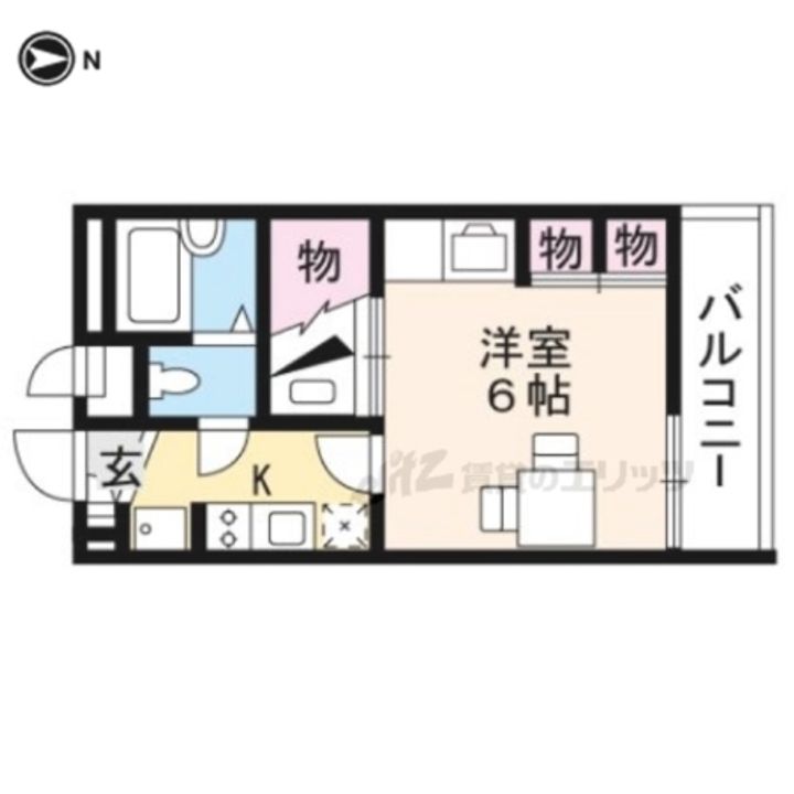 レオパレスForest桂坂301の間取り
