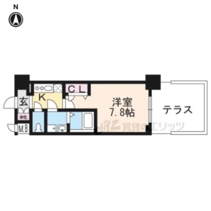 エスリード京都梅小路アヴェニテ102の間取り