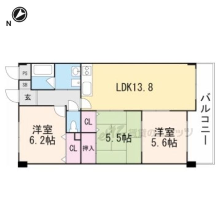 パークサイド甲西の間取り