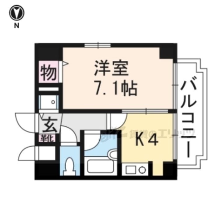 ライオンズマンション五条大宮第二106の間取り
