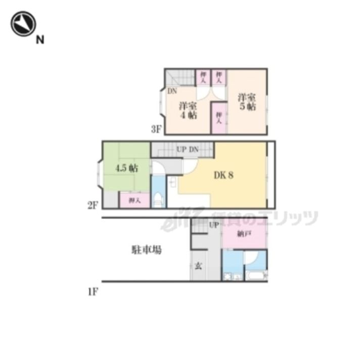 京都府京都市北区上賀茂中ノ坂町(一戸建)の賃貸物件001の間取り
