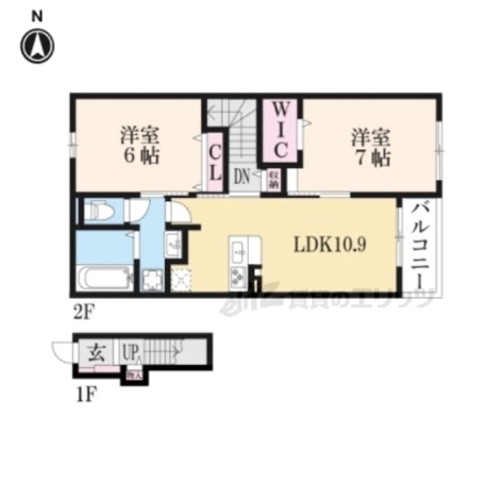 クラール北永井Aの間取り