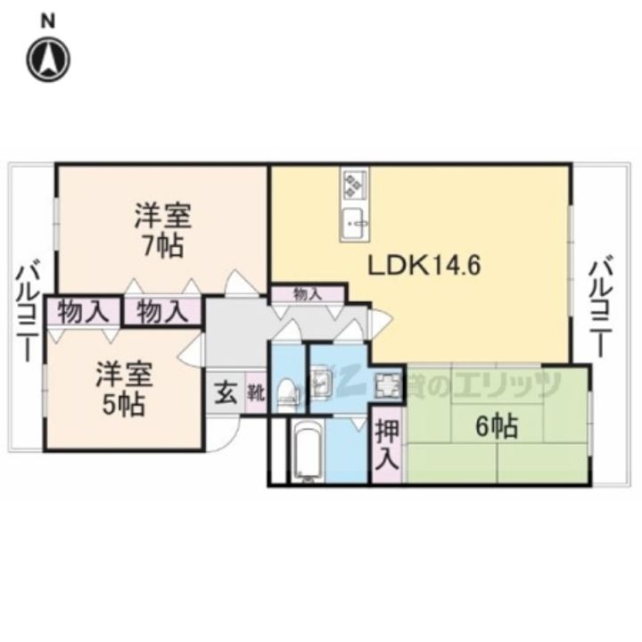 ヒルクレストあやめ池の間取り