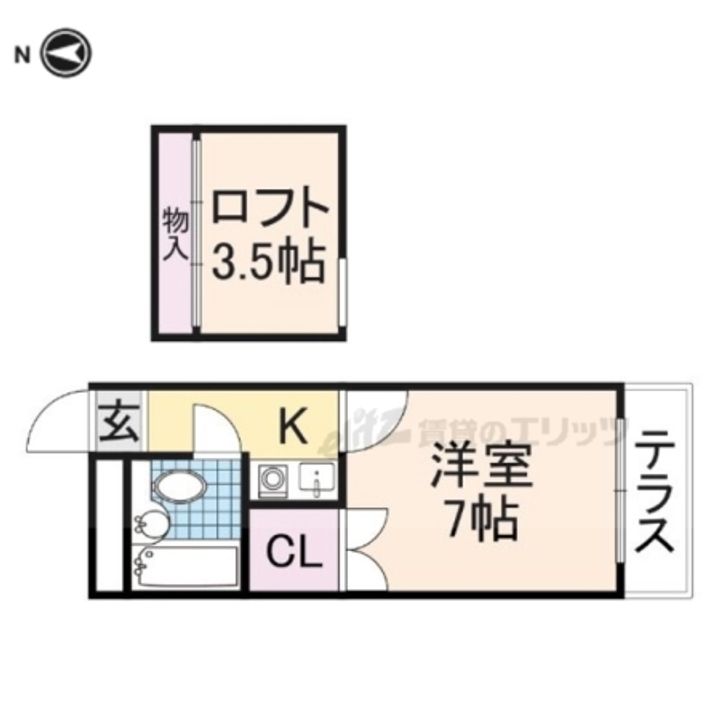 シティーエステート南紀寺211の間取り